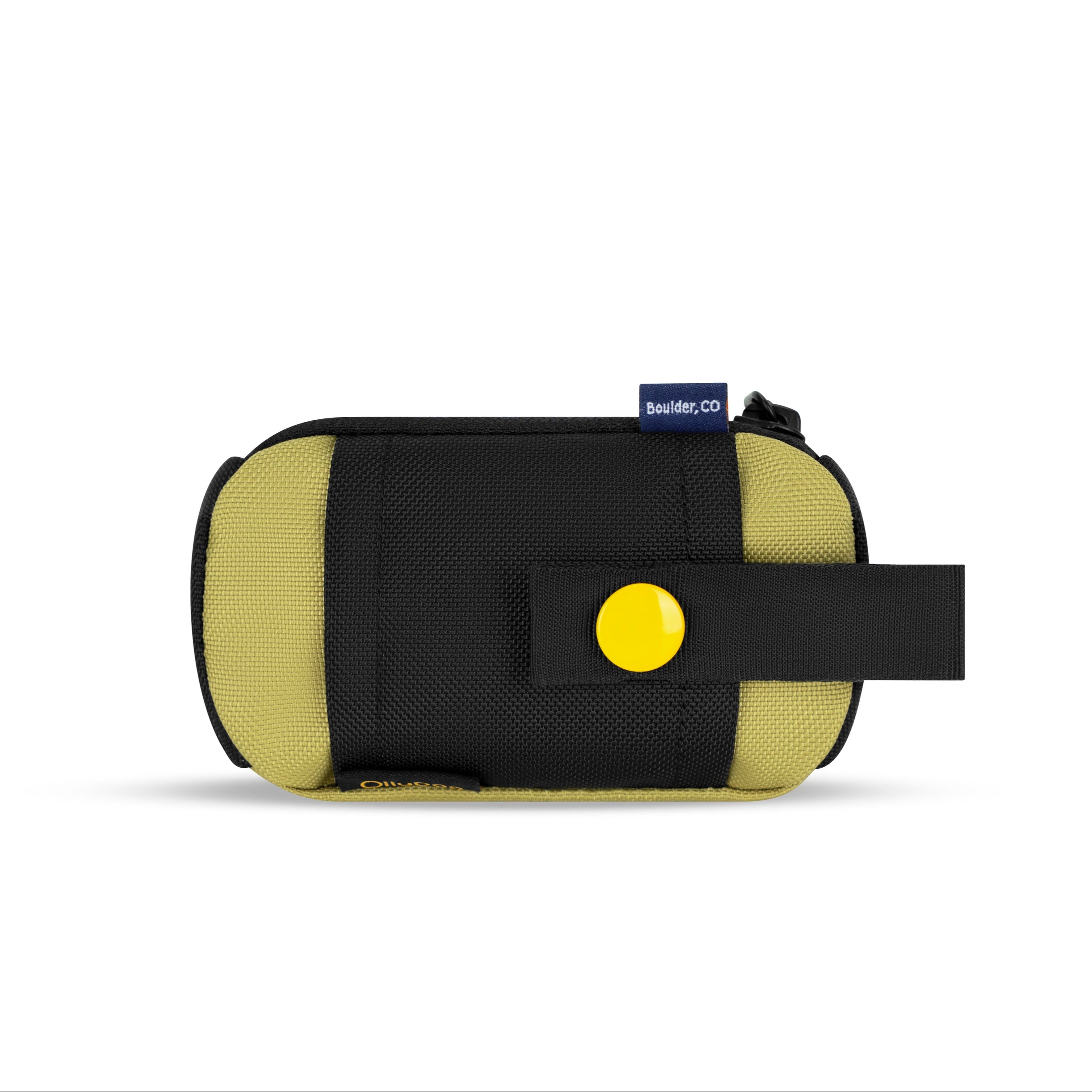 Back view of the OllyDog Scoop Pick Up Bag in Alchemy color featuring snap-button strap for leash or belt attachment #color_alchemy