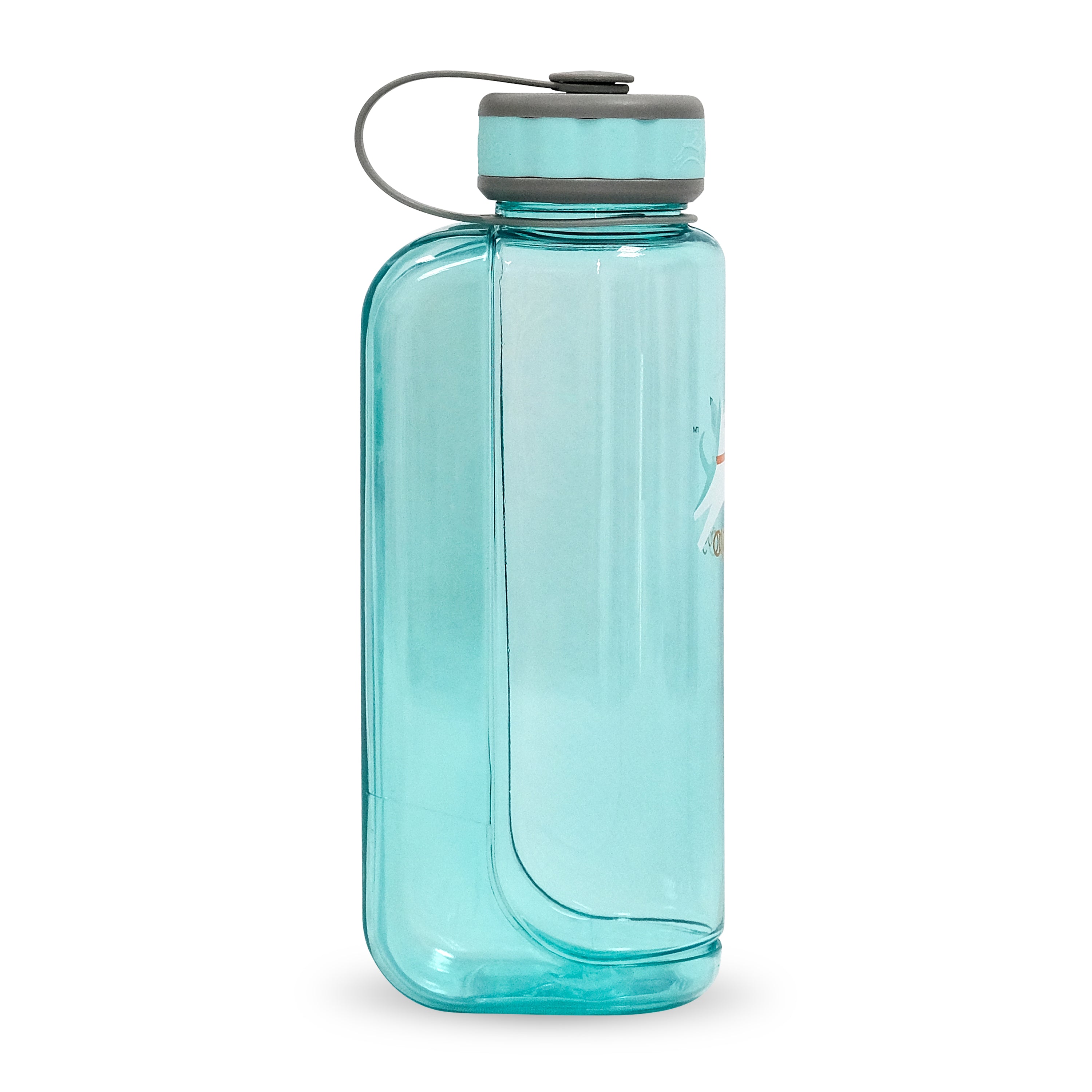 Large 1 liter OllyBottle in Aqua Blue, a BPA-free portable dog water bottle with an integrated detachable bowl #size_aqua blue / 1l