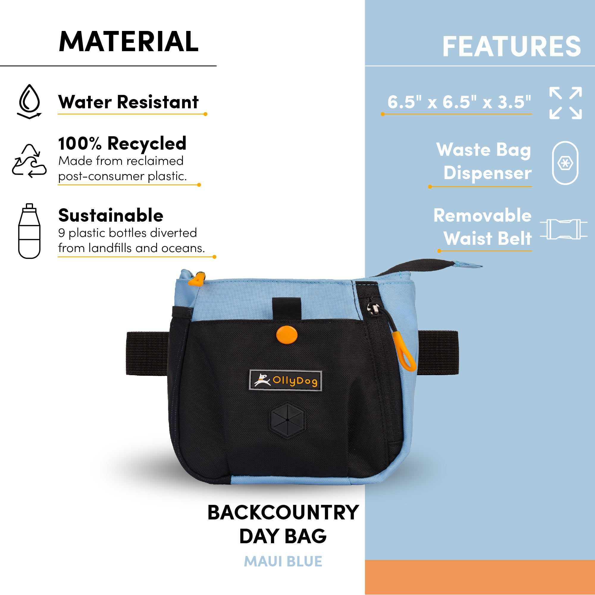 OllyDog Backcountry Day Bag | Made From Recycled Materials