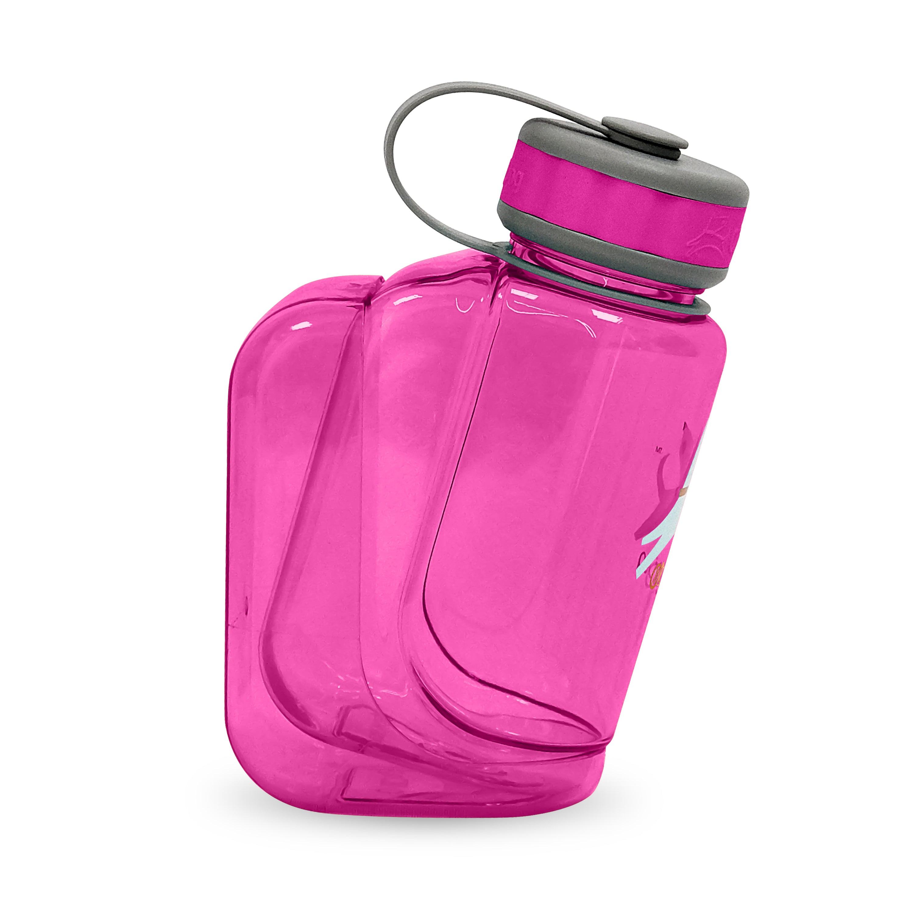 OllyBottle 600ml Magenta portable dog water bottle with a detachable travel bowl for slobber-free sharing during outdoor play #size_hot pink / 600ml