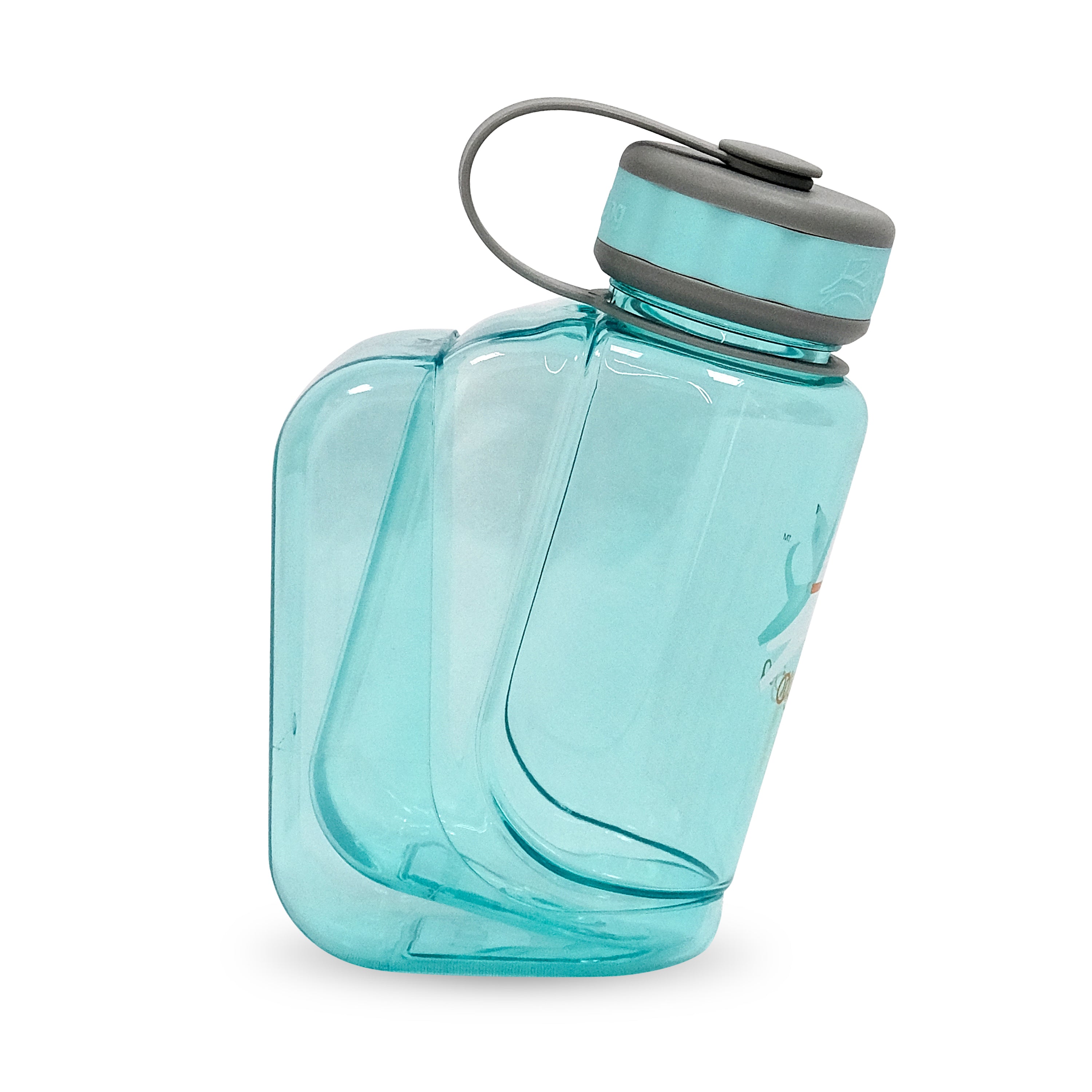 The OllyBottle 600ml in Aqua Blue, an all-in-one portable dog water bottle made from BPA-free, non-toxic plastic with a snapped-on bowl for compact travel #size_aqua blue / 600ml